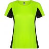 Koszulki sportowe roly shangai woman poliester zielony fluorescencyjny czarny obraz 1