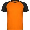 Koszulki sportowe roly indianapolis kids poliester pomaranczowy fluorescencyjny czarny z logo obraz 1