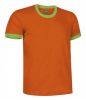 T-shirt z krótkim rękawem Valento combi ca pomarańczowy jabłkowo zielony z widokiem nadruku 1