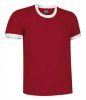 T-shirt z krótkim rękawem valento combi ca czerwono-biały z widokiem nadruku 1