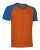 T-shirt z krótkim rękawem kajman walentynkowy z bawełny w kolorze granatowo-pomarańczowej bawełny z widokiem logo 1