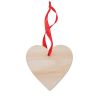 Drewniany wieszak świąteczny w kształcie serca widok 1