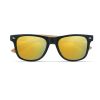 Okulary przeciwsłoneczne California Touch wykonane z różnych ekologicznych materiałów w kolorze żółtym z widocznym nadrukiem 1