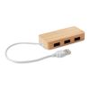 Port USB Vina wykonany z ekologicznego drewna bambusowego z widokiem logo 1