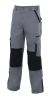 Dwukolorowe spodnie robocze Velilla z wieloma kieszeniami, szaro-czarne, bawełniane, z widokiem logo 1